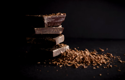 stack of dark chocolate