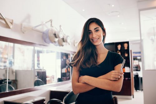 beauty school student changing careers